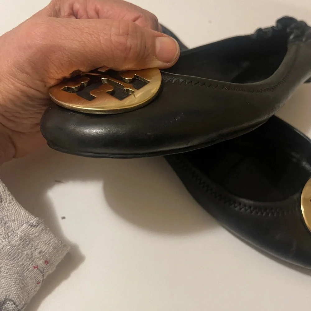 Tory Burch Shoes | Tory Burch Reva
Black Ballet Flats Logo Metal - Picture 9 of 14